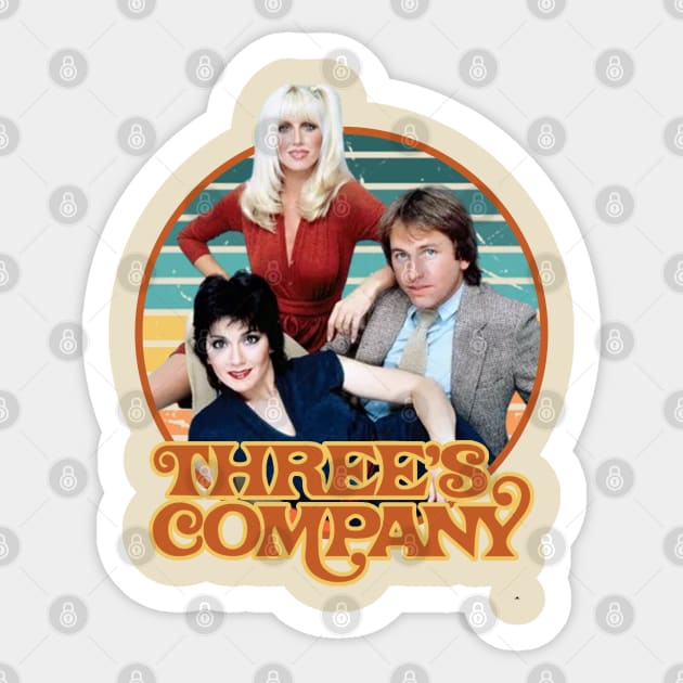 Threes company Sticker by VILLAPODCAST